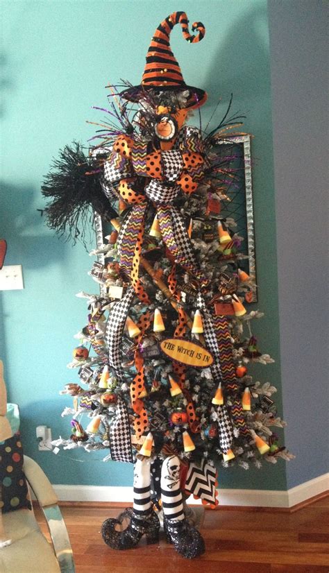 Witchy Accents Take Over Halloween Trees: A Haunting Fusion